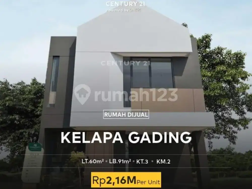 Rumah Dijual Dekat Kawasan Kelapa Gading Hunian Baru di Parkspring Gading Dki Jakarta, Jakarta Utara, Kelapa Gading