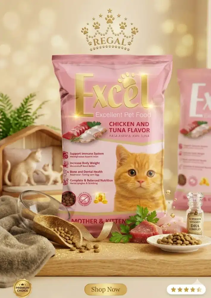Makanan Kucing Excel Mother & Kitten Murah