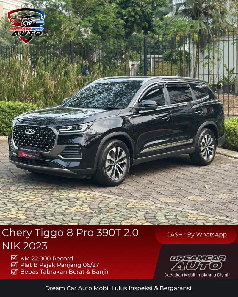 [ Low KM 22rb ] Chery Tiggo 8 Pro Premium 2.0 2023 Hitam non luxury