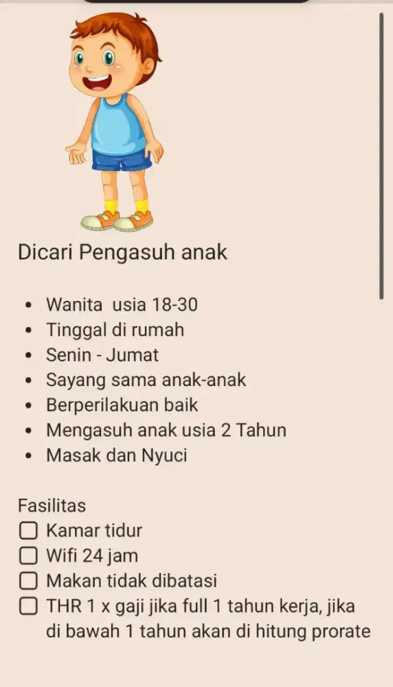 Info pengasuh bayi