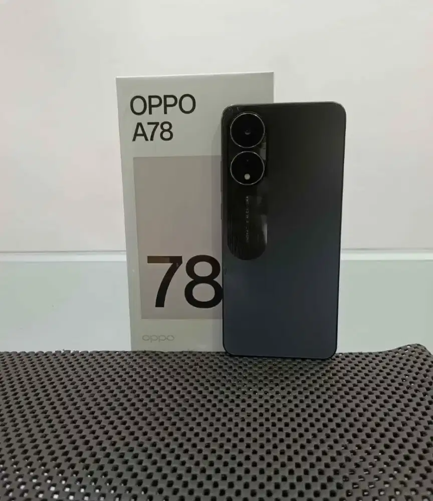 Jual hp oppo A78 4G, 8+8/256, hitam, hp fullset dan mulus, nego