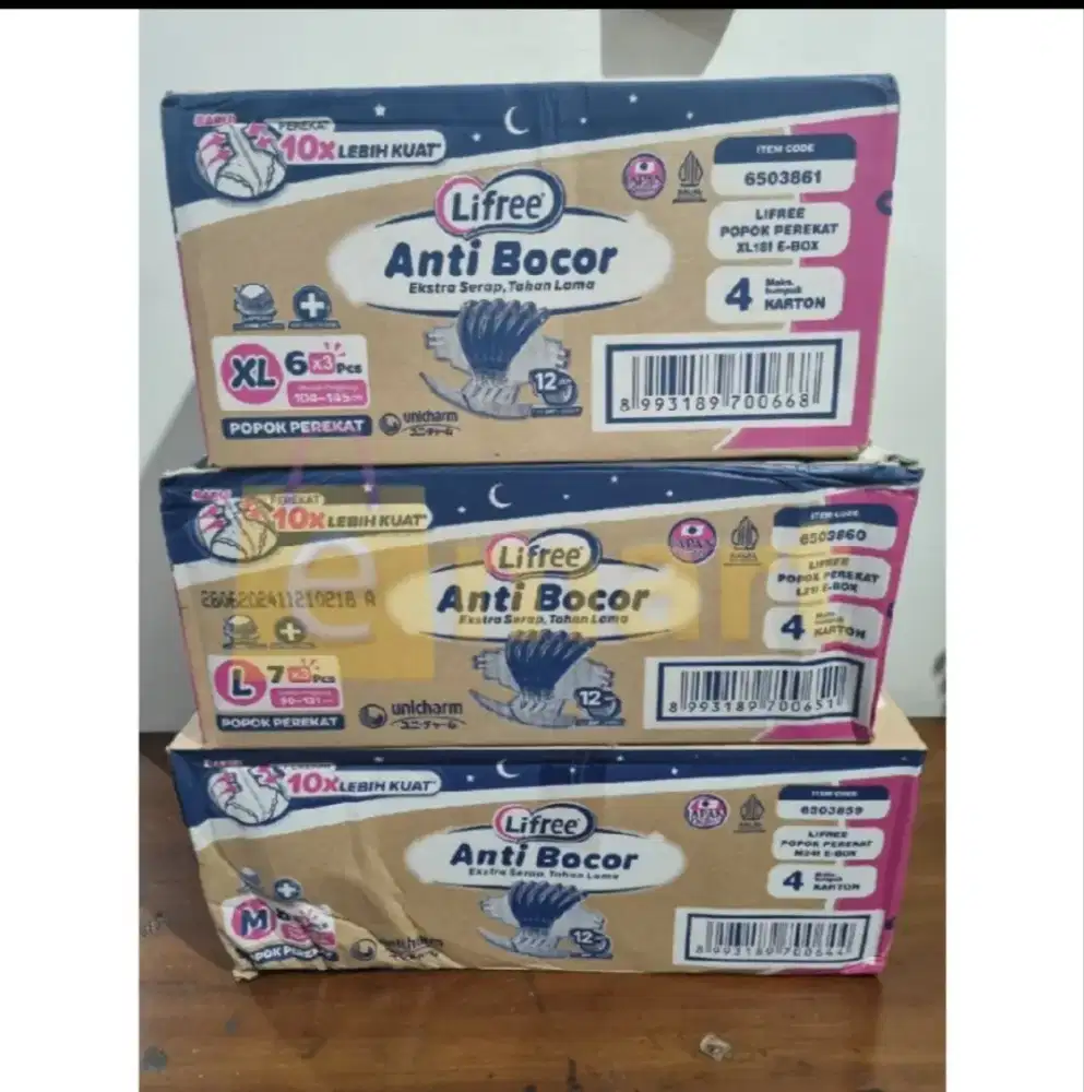 Popok Perekat Lifree Dewasa Extra Serap isi 3 ball