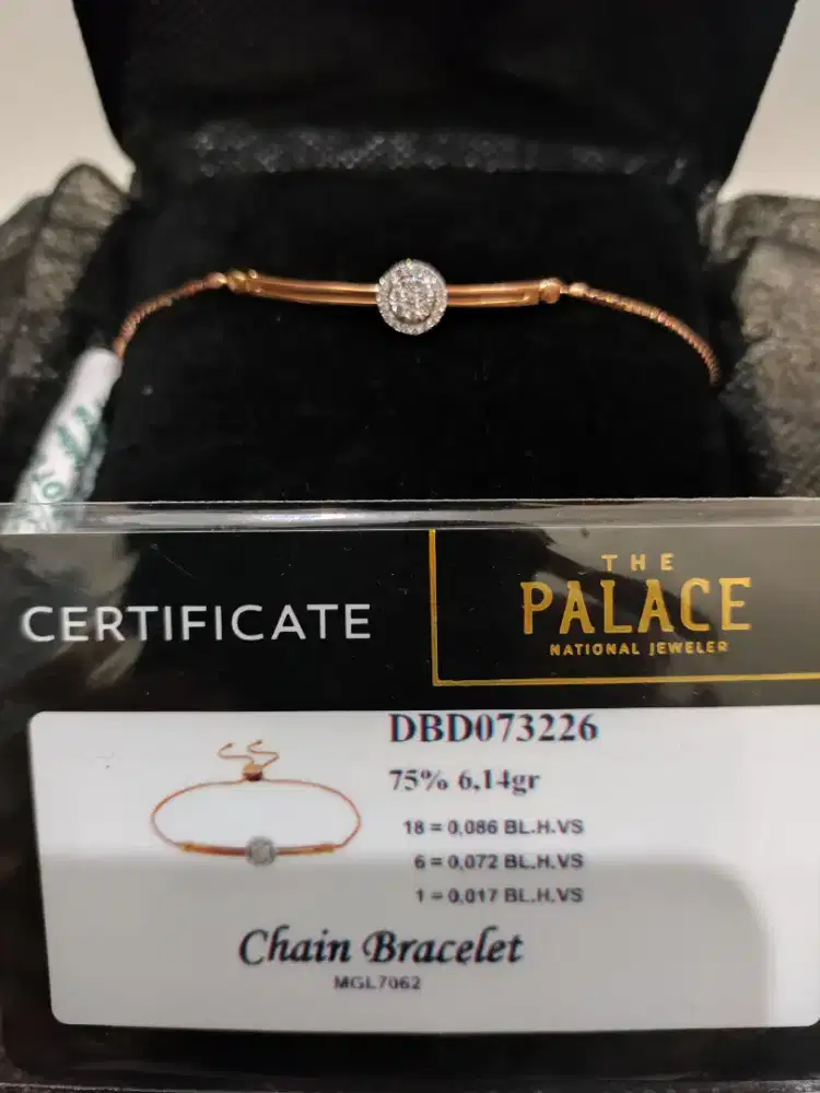 BUKAN JUAL BUTUH! Jual gelang berlian The Palace 18k BLM PRNH DIPAKAI