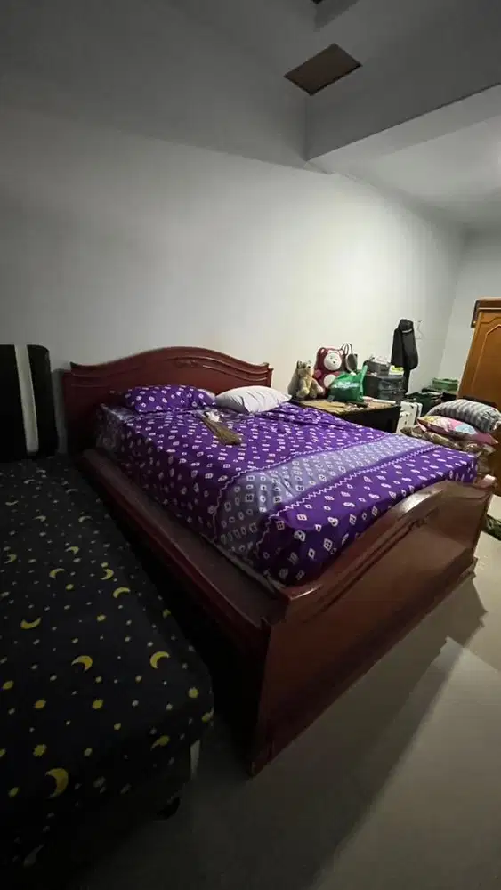 kasur kayu jati dan include kasur bagian bawah