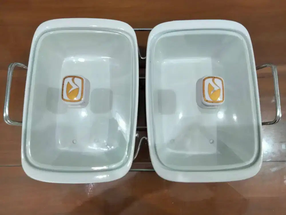 Penghangat makanan Keramik double (Merk Vicenza)
