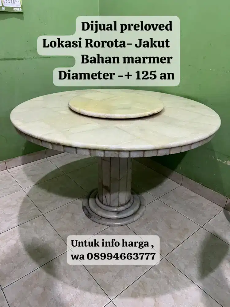 Meja marmer putar bagus