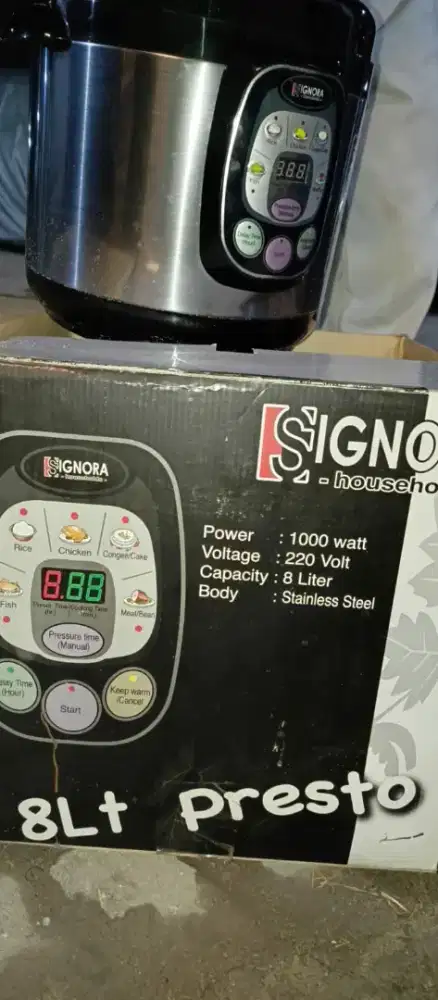 Jual Rice Coocker Presto Signora 8 Lt BELUM PERNAH PAKAI