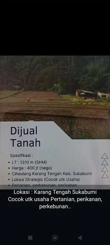 Dijual Tanah Produktif - Investasi Tanah dekat dengan Jakarta