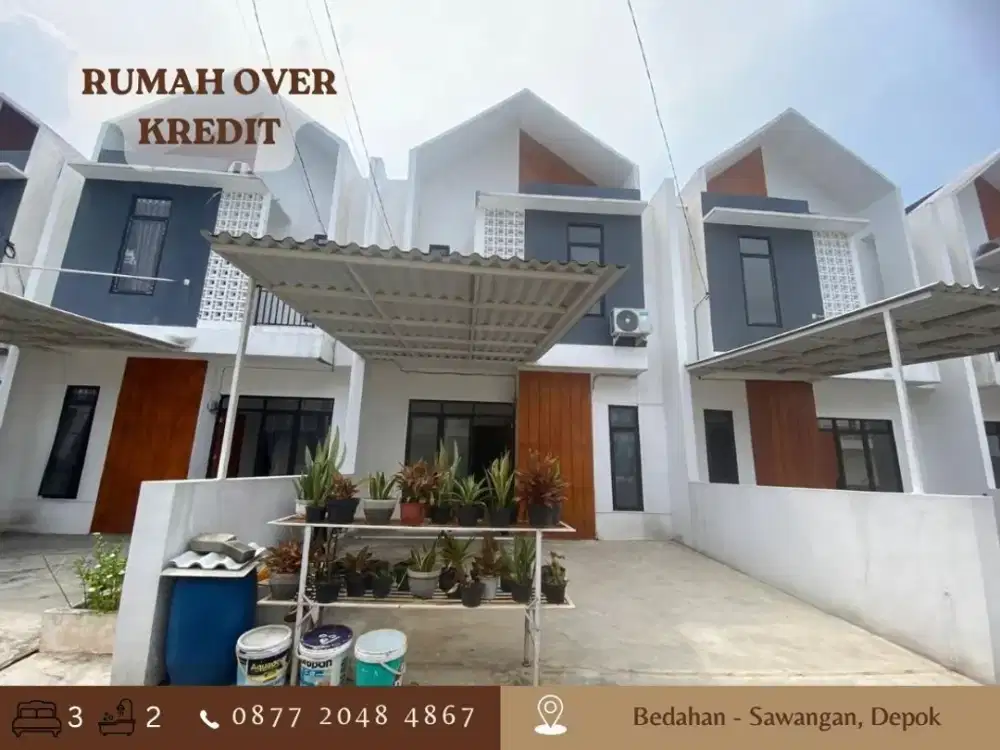 Rumah Take Over 2LT 85JT Bedahan Sawangan Depok dekat Tol