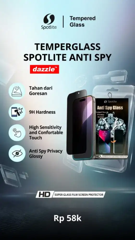 Temperglass Spotlite Anti Spy