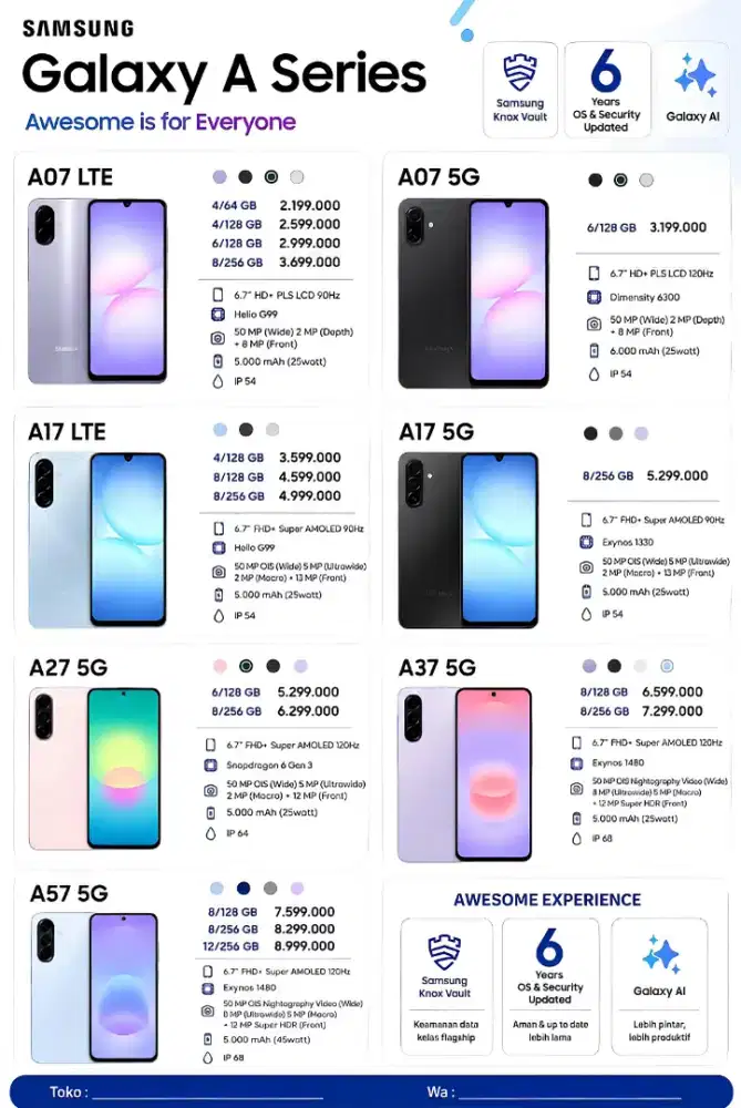 Promo Samsung A57 5G series