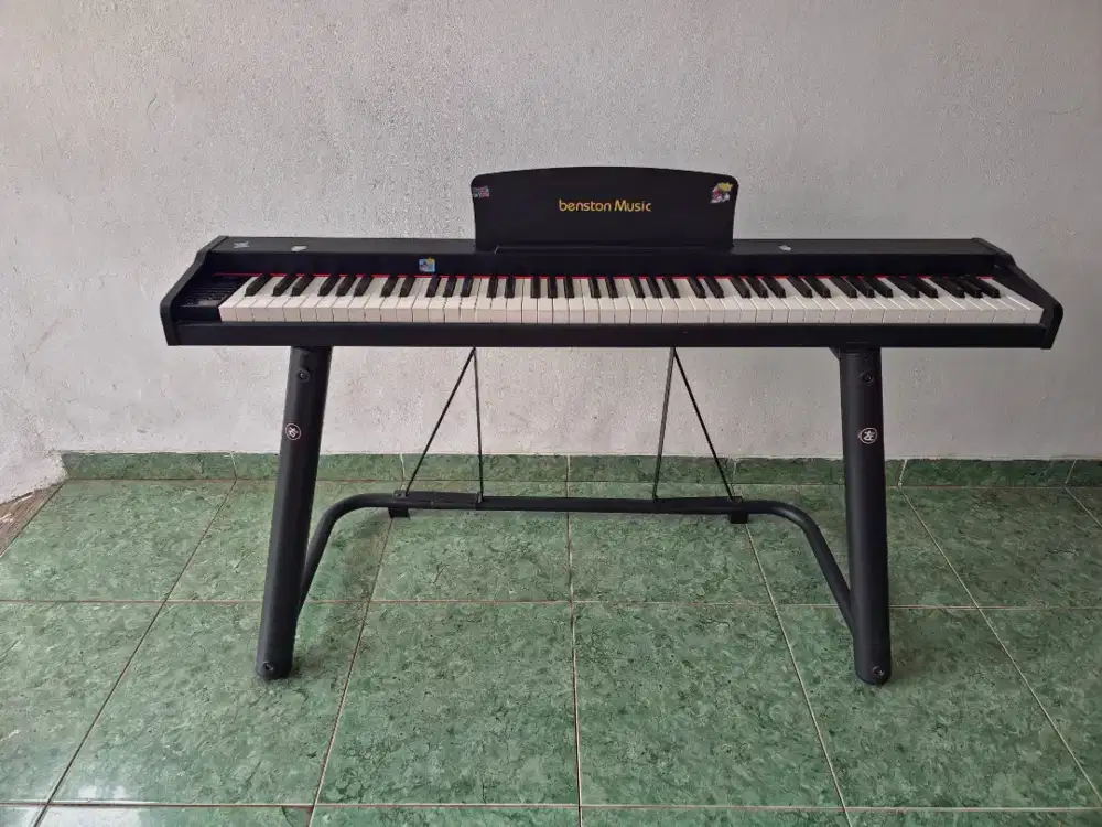 Digital Piano / Keyboard Benston Music Hitam + Stand & Pedal