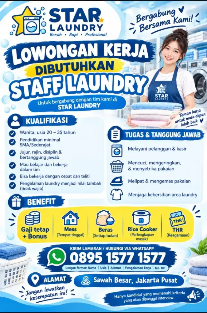lowongan kerja laundry