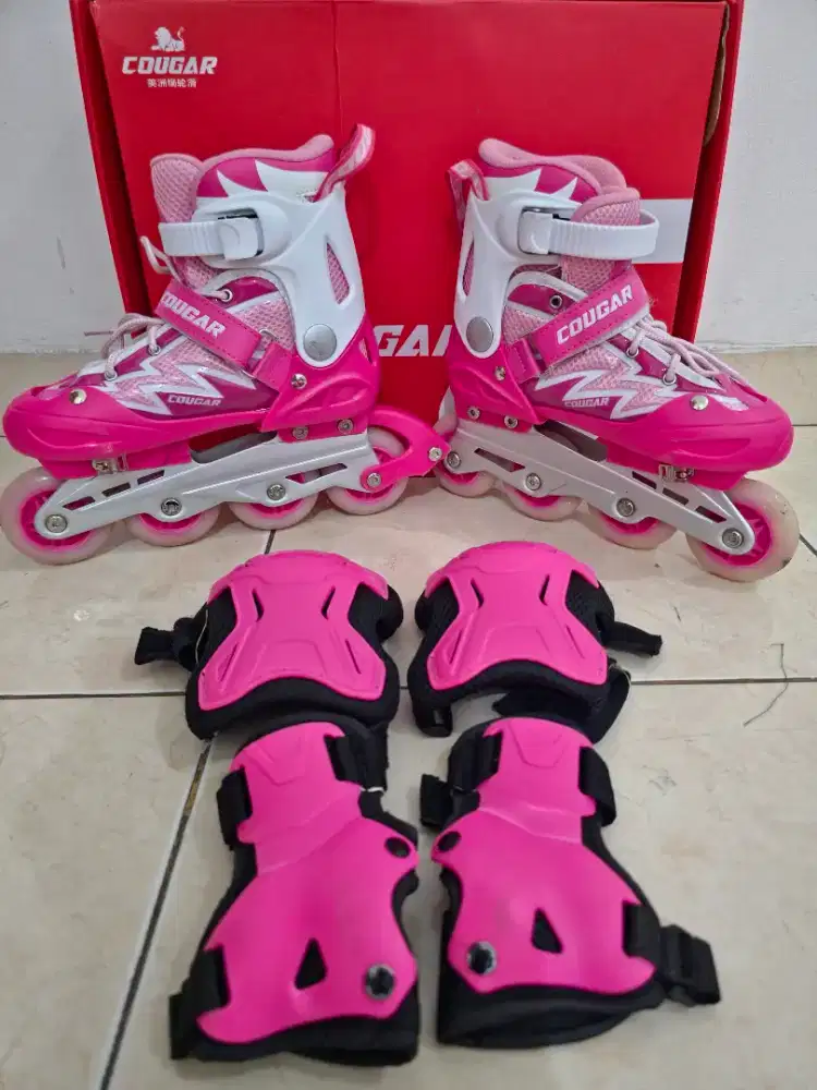 Sepatu Roda Cougar Pink MZS835L-QS Size M 34-37 Like New