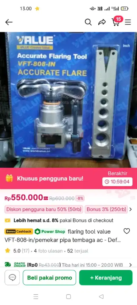 Plering Pipa AC VALUE Original Masih segel