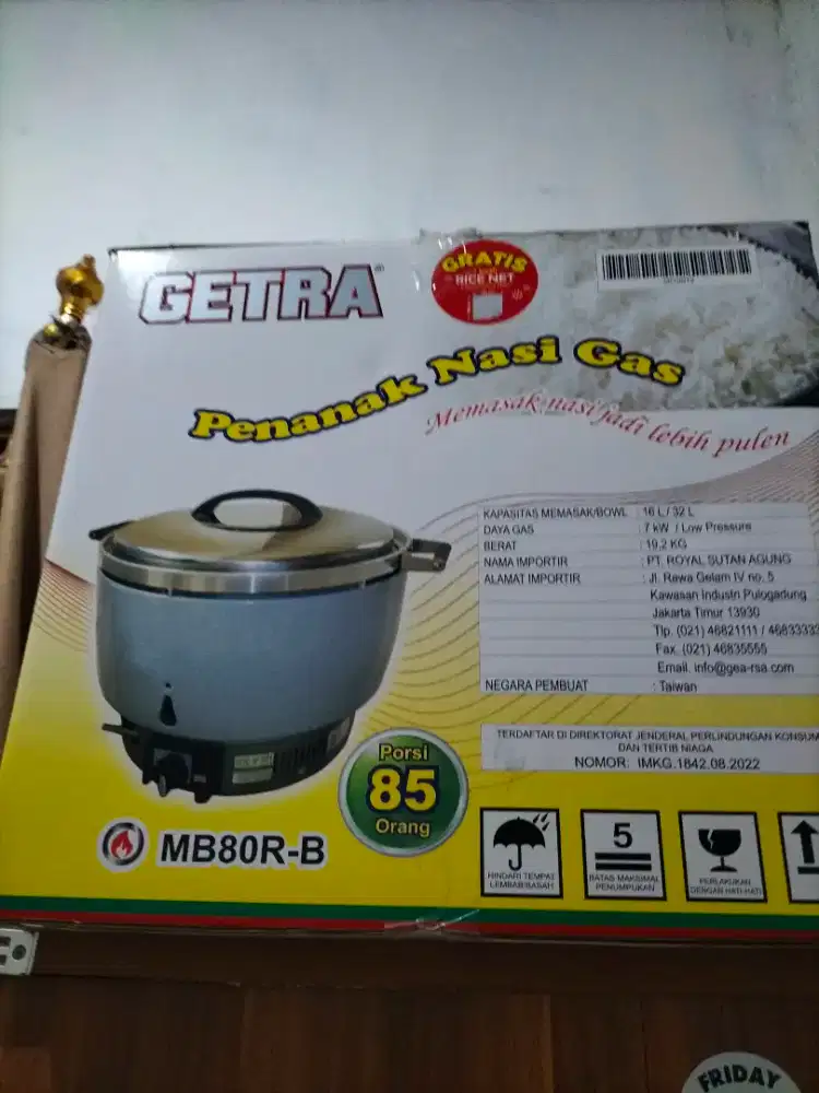 Penanak nasi gas merk getra