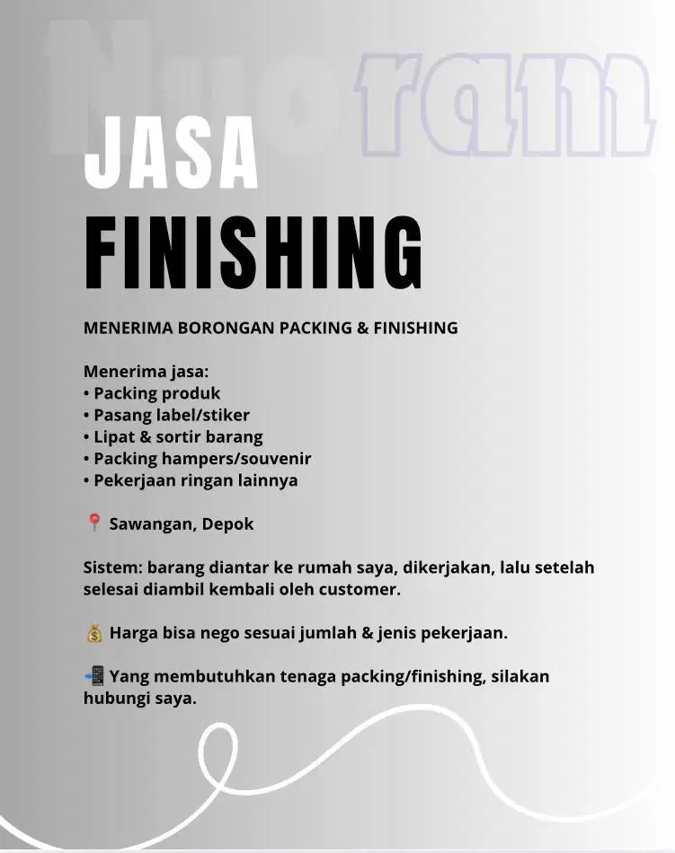 MENERIMA JASA BORONGAN