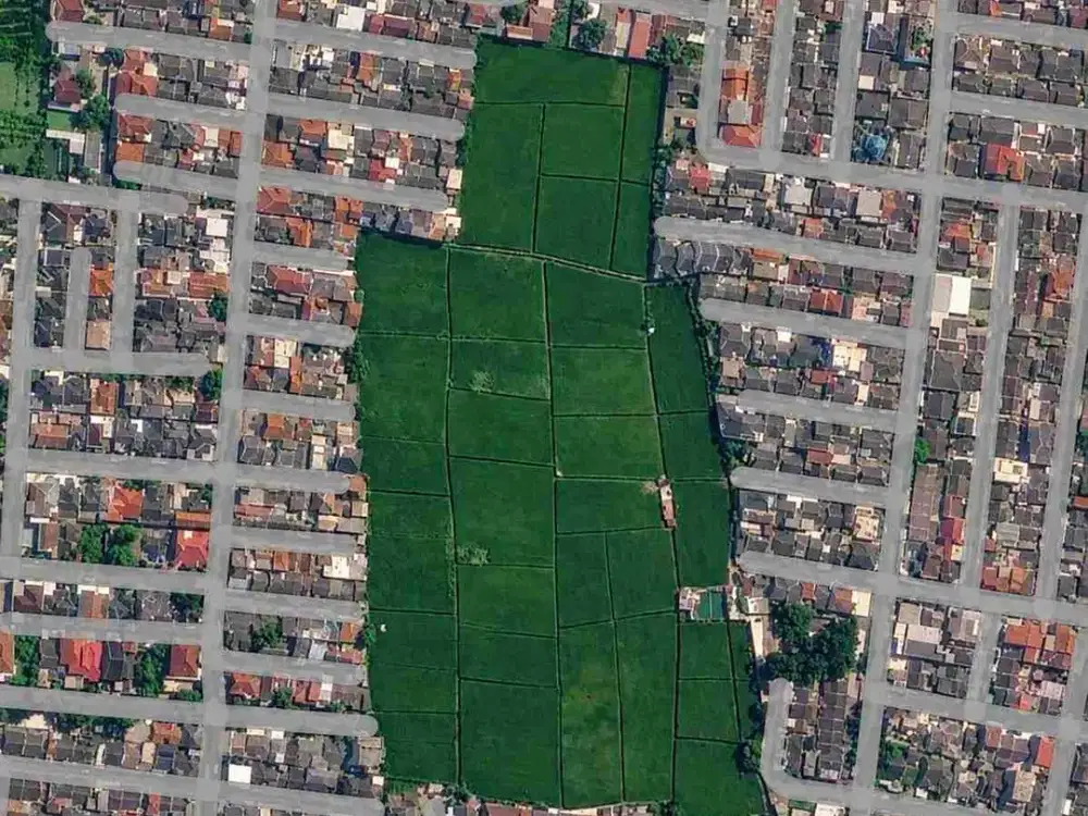 Dijual Tanah Sawah 1 Hektar Zona Kuning di Riung Bandung Kota Bandung