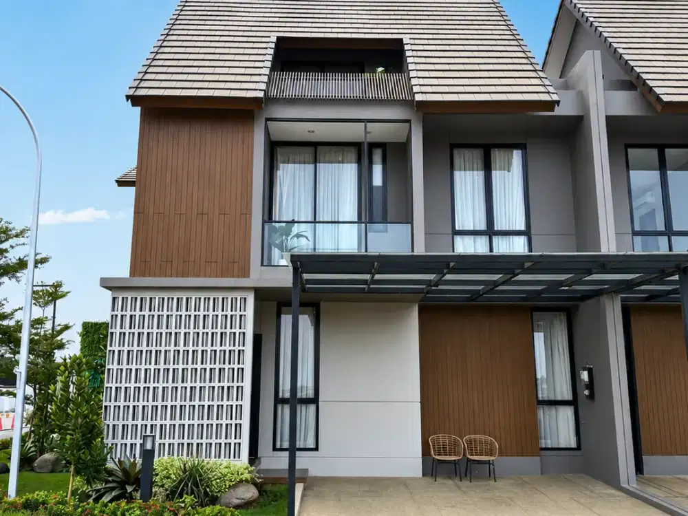 Rumah 2lt + attic luas 7x13 91meter 4KT Cluster Viola Summarecon Crown Gading