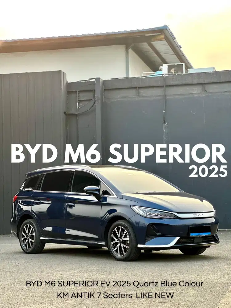 BYD M6 SUPERIOR EV 2025 LISTRIK KM ANTIK 3 BARIS LIKE NEW