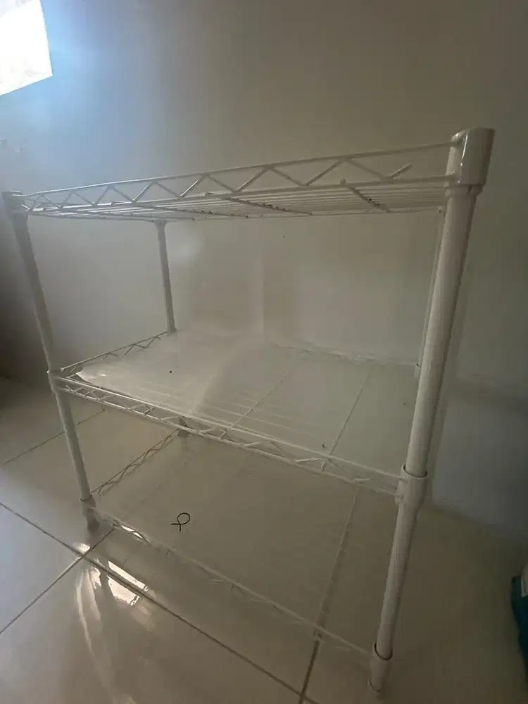 Stora Rak Besi Tingkat 3 - Putih