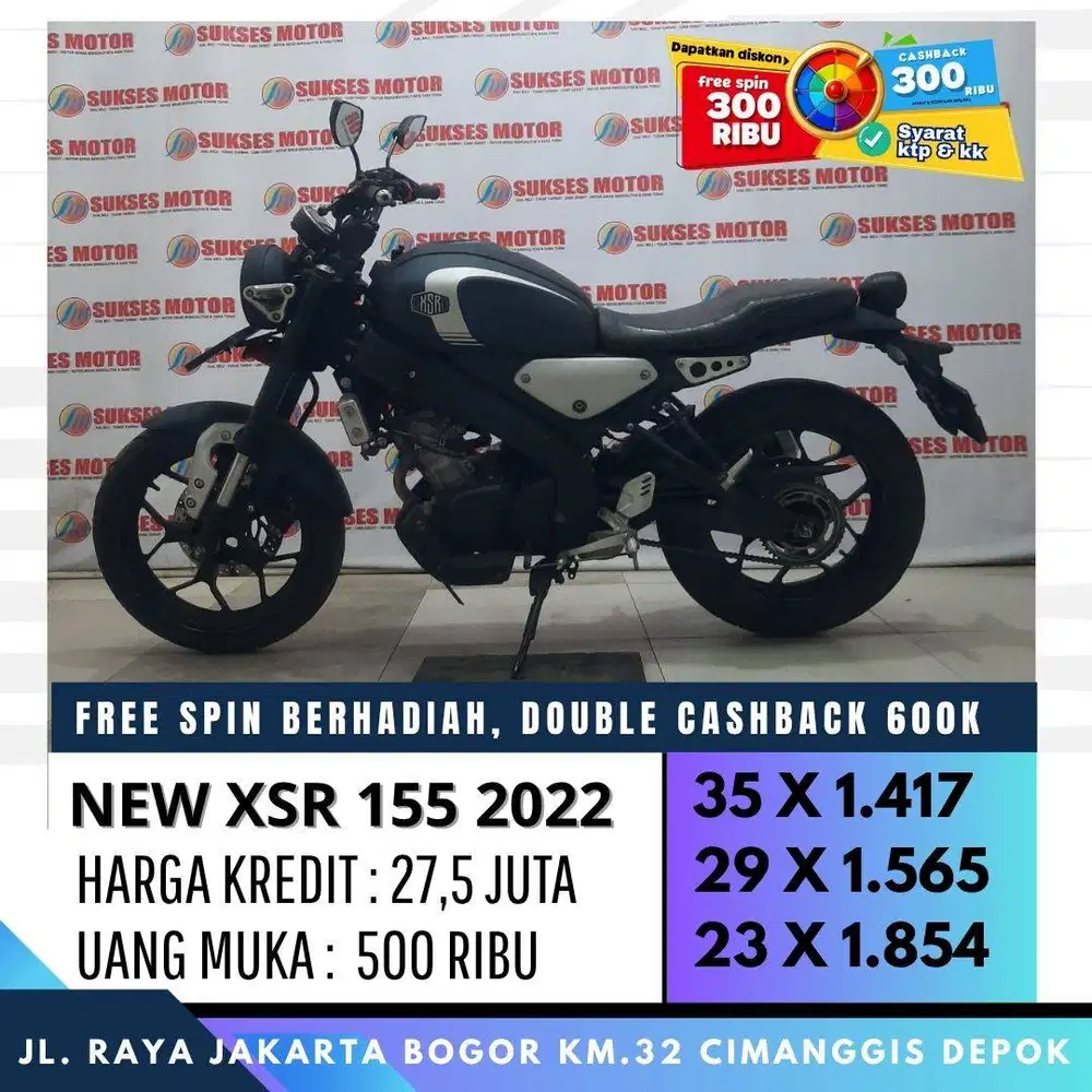YAMAHA NEW XSR 155 2022 CASH KREDIT PROMO DP 500 COVER JABODETABEK