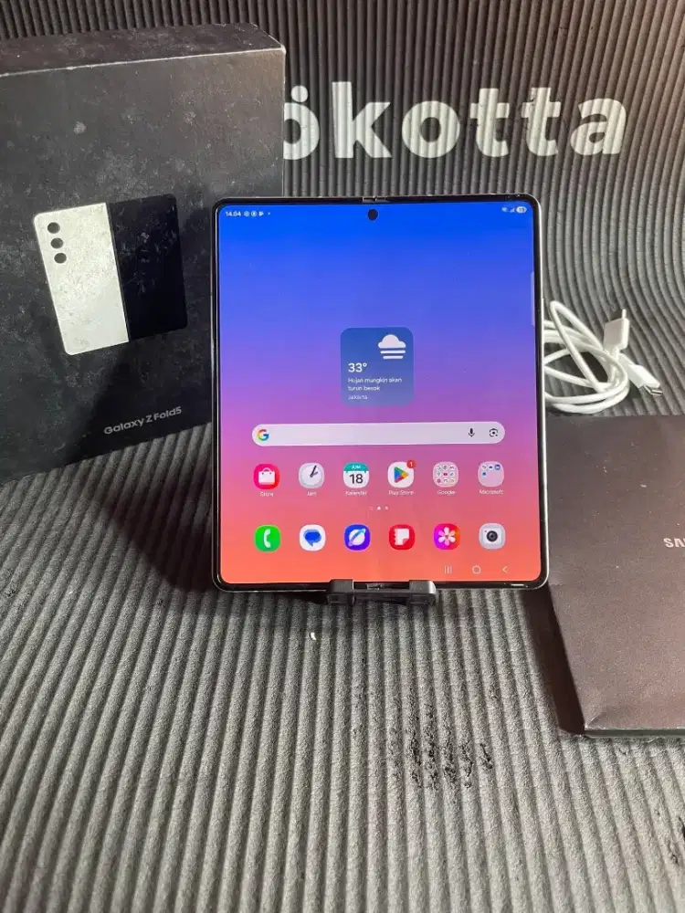 Samsung galaxy Z fold 5 resmi sein ram12/256gb fulset mulus normal