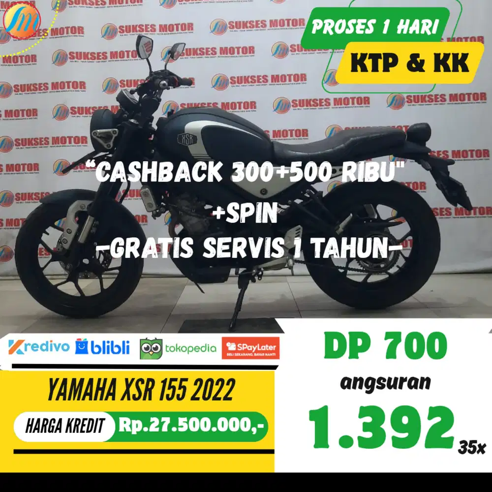 YAMAHA XSR 2022 KREDIT DP HANYA 700RB ANGSURAN SANGAT TERJANGKAU