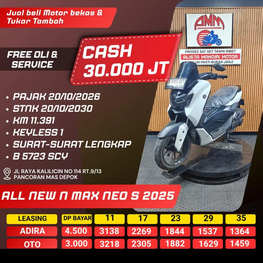 ALL NEW NMAX NEO S 2025 PAJAK HIDUP CASH / KREDIT ALISTA
