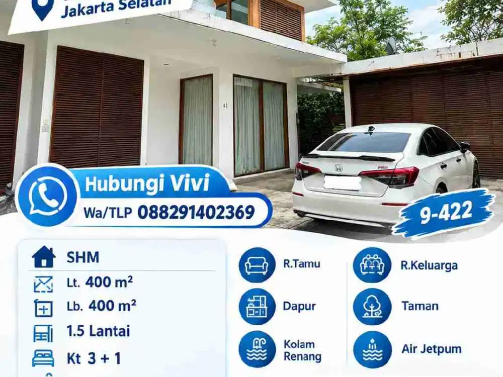 disewakan rumah cluster di Kemang Jakarta selatan