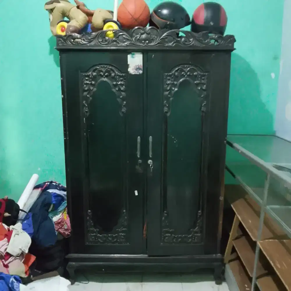 Lemari Jati Bekas Lemari Pakaian 2 Pintu
