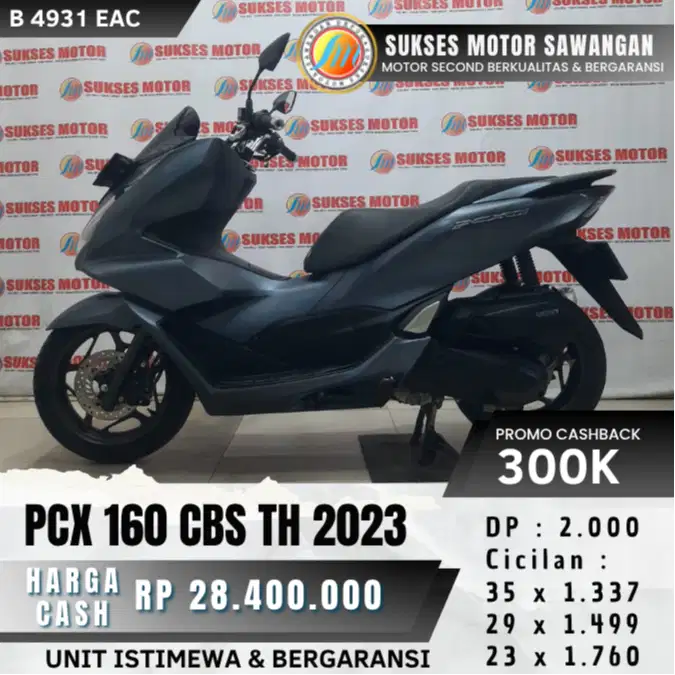 CASH KREDIT HONDA NEW PCX 160 CBS TH 2023 UNIT MULUS BERGARANSI MESIN