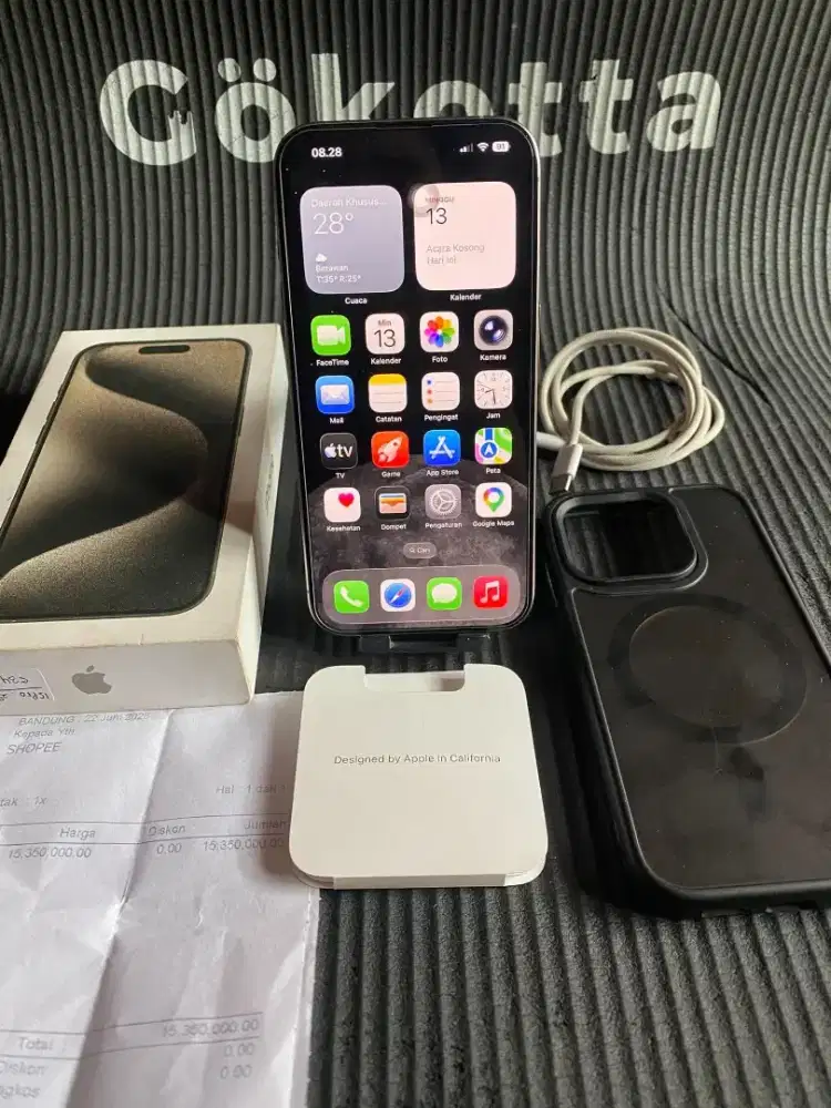 Iphone 15 pro 256gb titanium ibox fulset mulus no minus