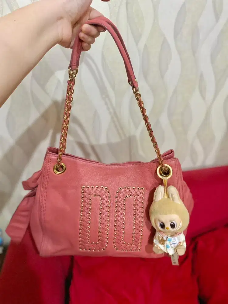 DAKS London Leather Shoulder Bag Wanita
