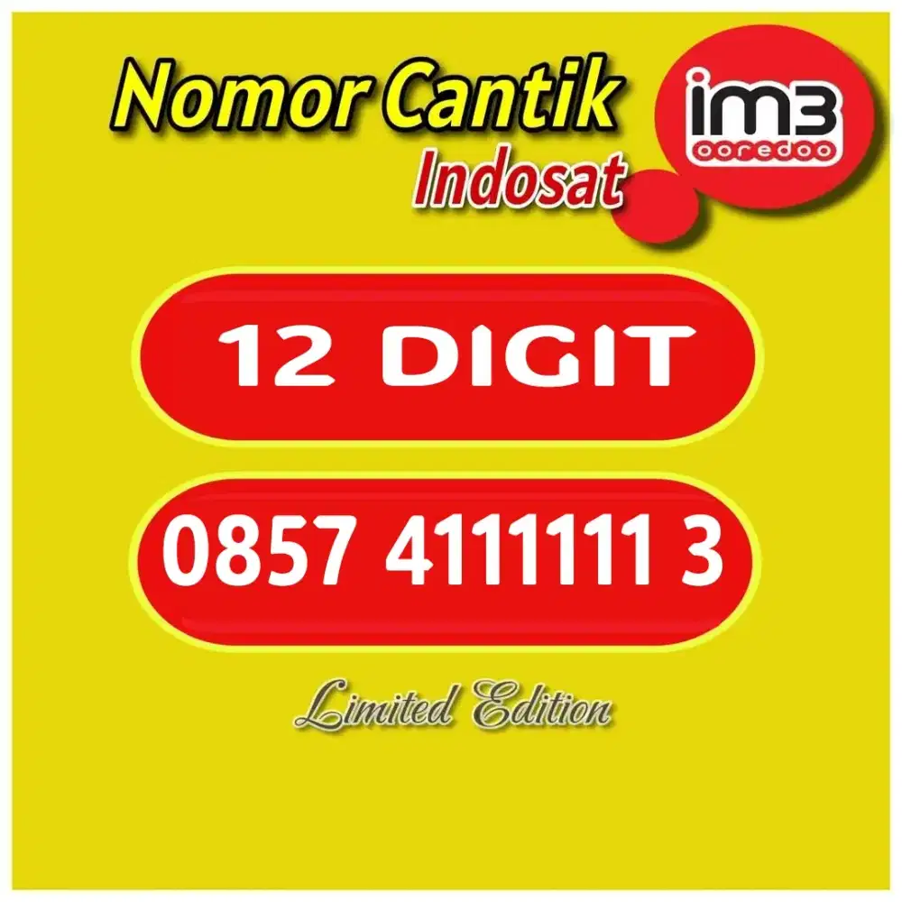 Nomor cantik Indosat 111111 hexa 1
