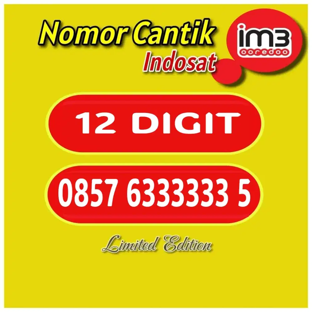 NOMOR CANTIK INDOSAT HEXA 3 333333