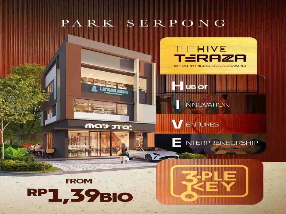 Dijual Ruko Baru Park Serpong Boulevard Dekat Gading Serpong Akses Mudah Bisa Cicil-Start Hrga 1.5M-an