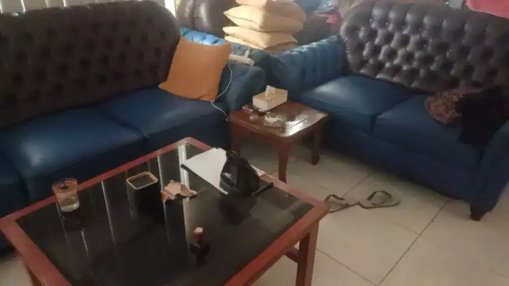 Sofa set, lemari 3pintu