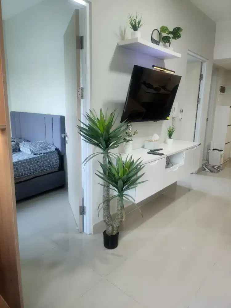 Disewakan apartemen 2kamar 5,7/bln lantai 3 view cantik kolam