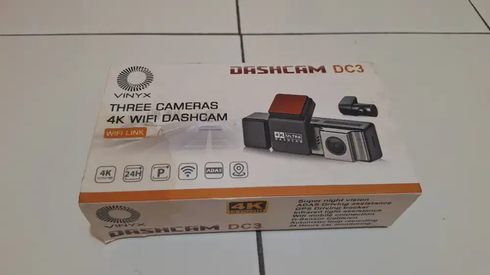 Kamera DC3 dashcam mobil 4k Vinyx 3 kamera
