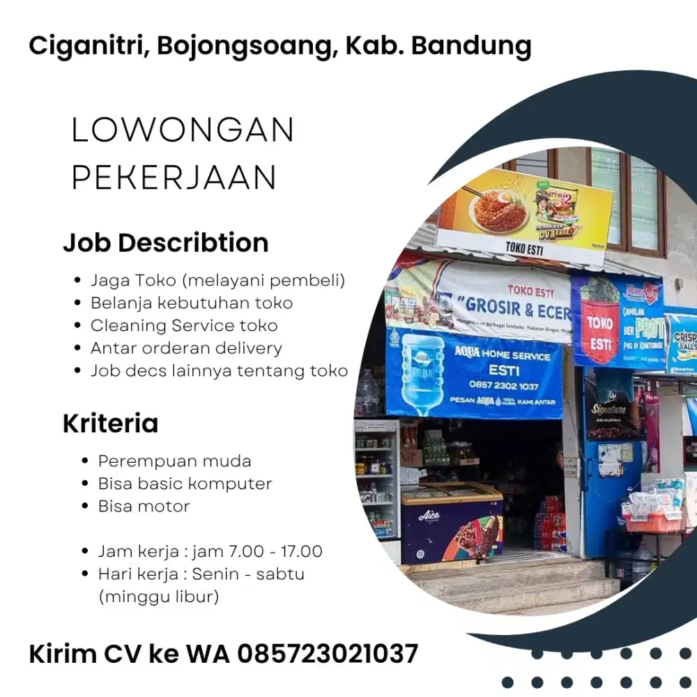 Loker Pelayan Toko