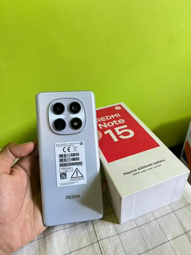 REDMI NOTE 15 6/128 PEMAKAIAN SINGKAT BH 100% FULLSET ORI