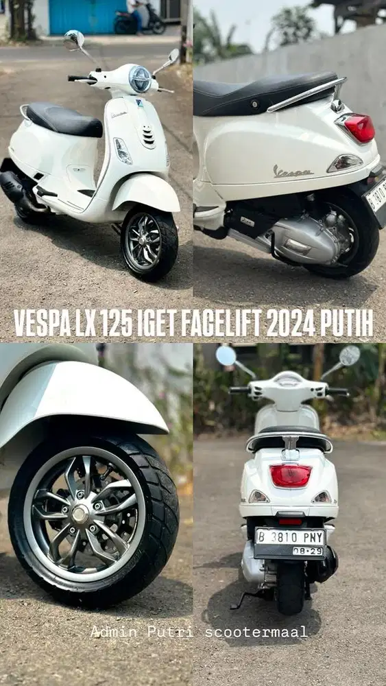 PIAGGIO VESPA LX 125 IGET FACELIFT 2024 PUTIH
