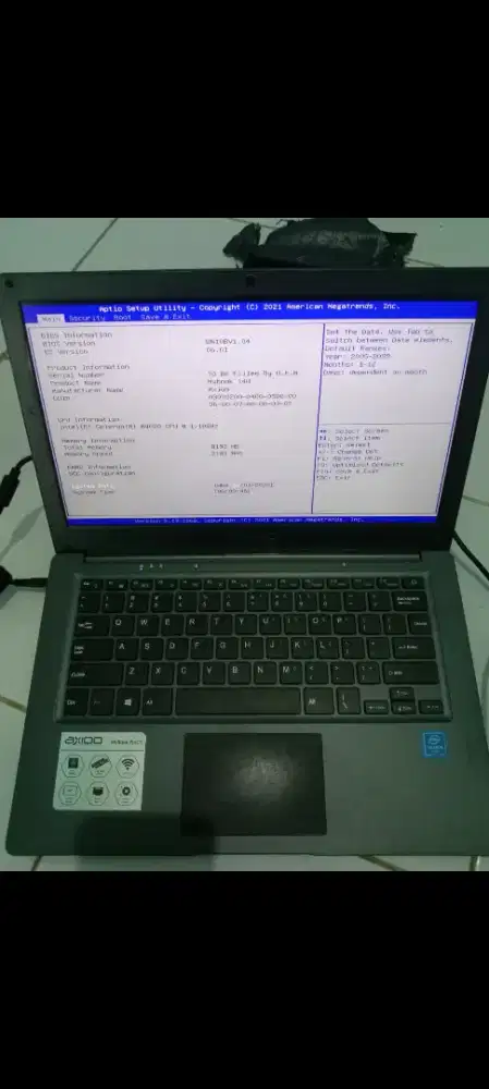 AXIOO MYBOOK PRO D1 CUMAN GADA SSD