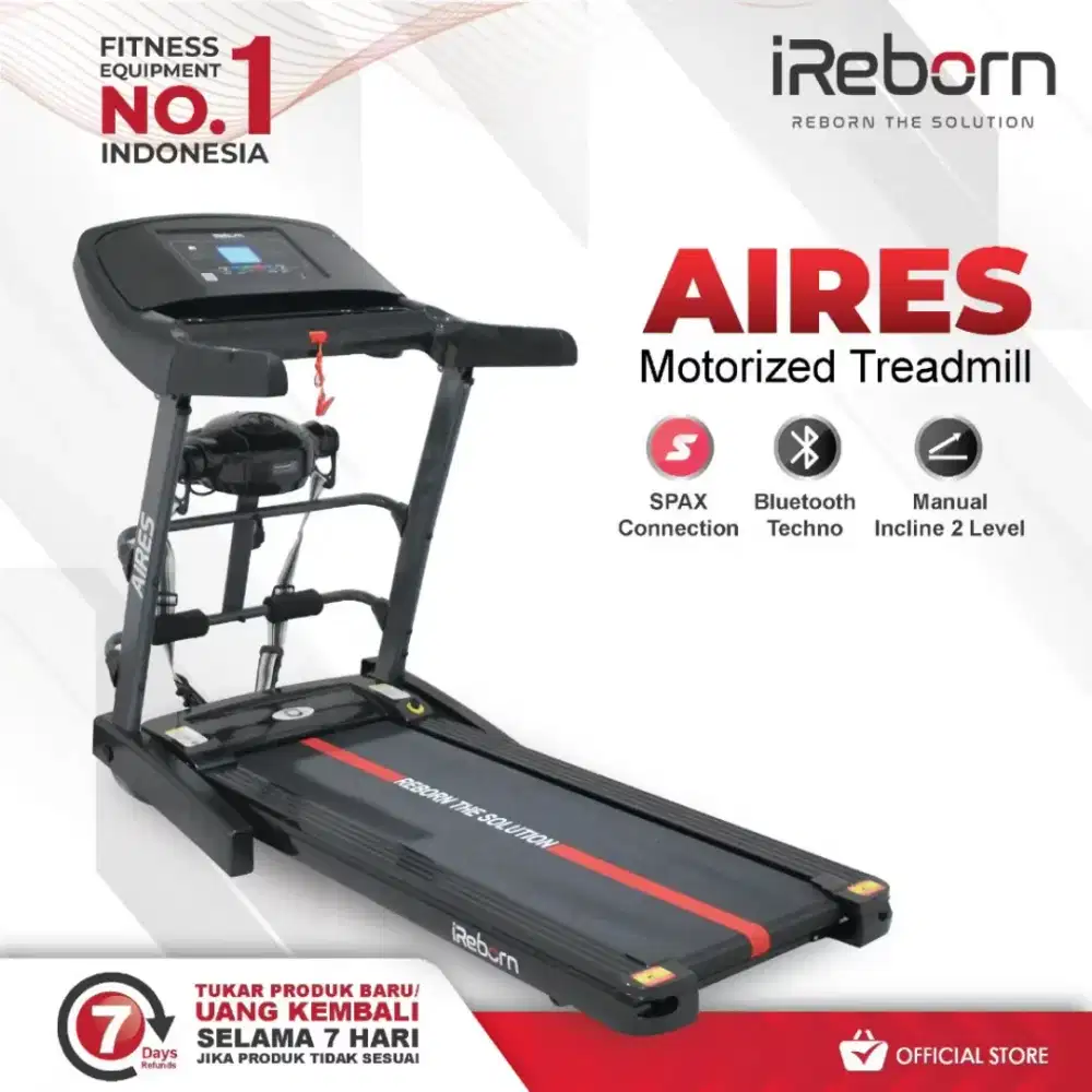 iReborn - Treadmill Elektrik Alat Fitness Aires i8