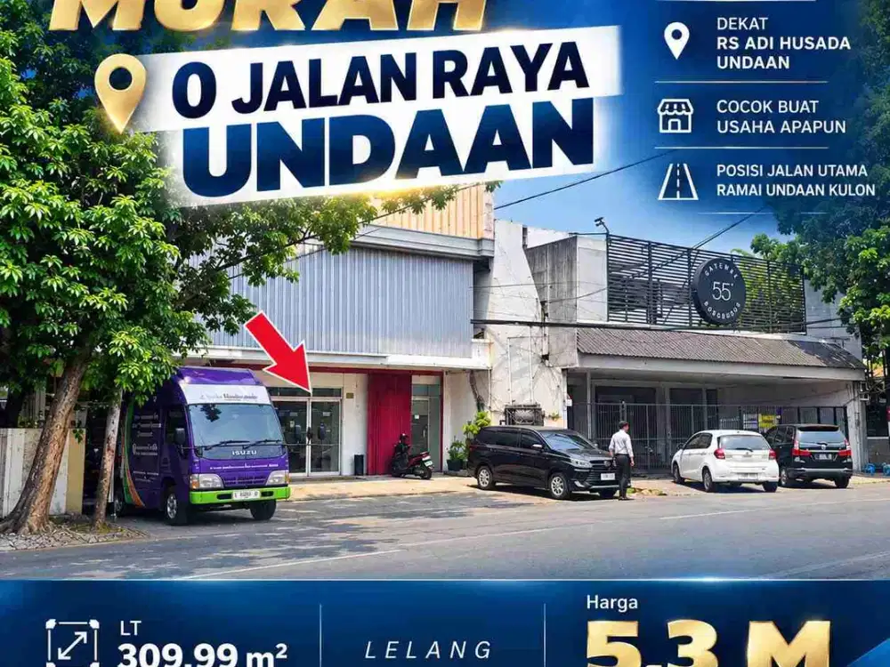 Dijual Murah Lelang Ruko Tempat Usaha di 0 jalan raya Undaan