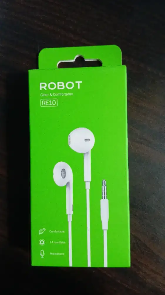 ROBOT RE10 Headset Earphone Wired Bass with Mic Jack Audio 3.5mm AUX