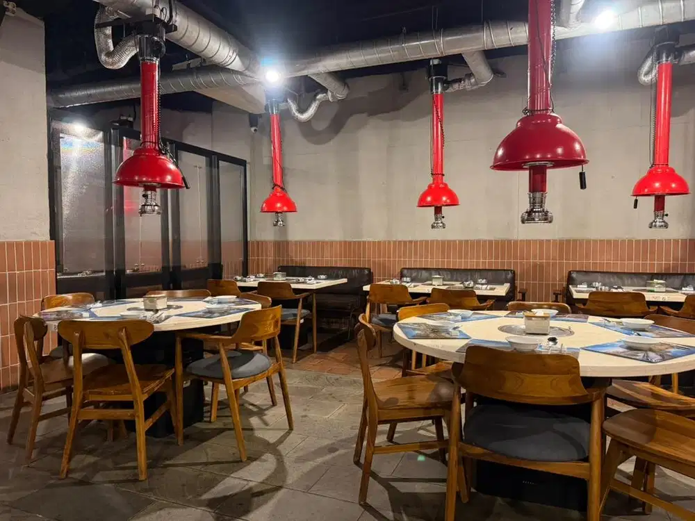 Furniture ex restoran korea meja bbq kursi sofa cafe
