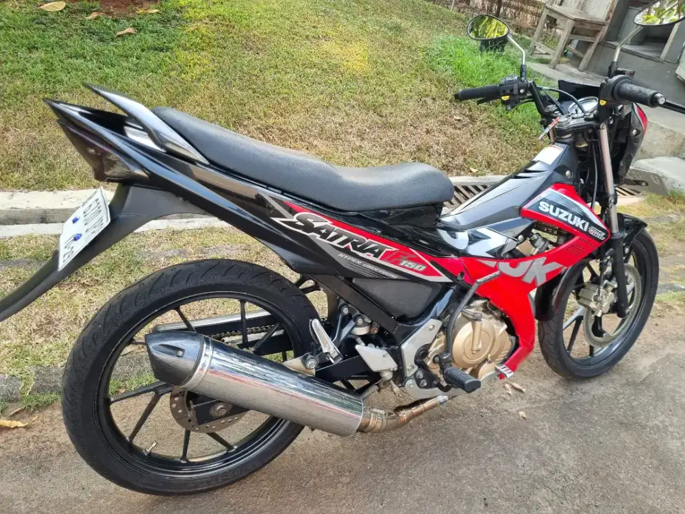 Satria 2014 karbu facelift merah hitam