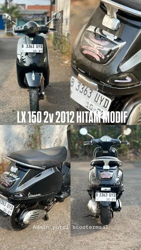 PIAGGIO VESPA LX 150 2v 2012 HITAM RARE